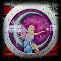 ferris wheel airbrush painting continentalwheel fairy on wheel