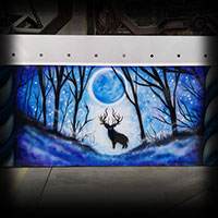 ferris wheel airbrush painting continentalwheel deer in magic forest