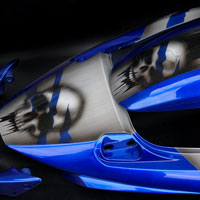 airbrush aerograf motorcycle gsxr skull aluminium effect