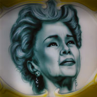 airbrush painting portrait blues star Etta James