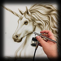 airbrush painting amusement rides - ferris wheel