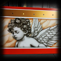 amusement rides airbrush painting little angel