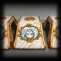 the ferris wheel cars with angels airbrush