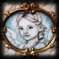 airbrush girl angel portrait