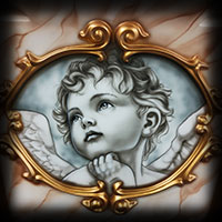 airbrush cherub portrait