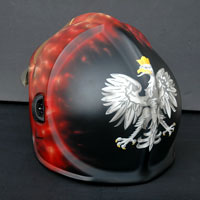 airbrush real flames firefighter helmet Gallet