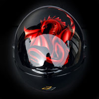 airbrush malowanie aerografem kask spadochronowy skydiving helmet G3 Cookie smok dragon