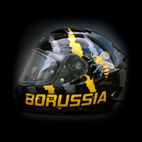 aerograf malowanie kasku helmet Scorpion Exo Borussia Dortmung BVB wasp osa pszczoła