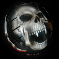 airbrush aerograf custompainting helmet skull death kask czaszka czacha smierc