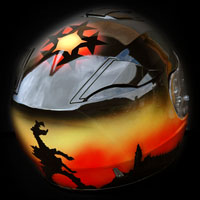 airbrush aerograf helmet kask Krakow Pentagram