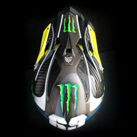 airbrush aerograf custom monster energy drink racing airoh helmet kask crossowy motocross motor motocykl