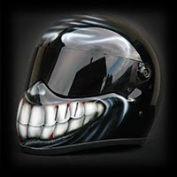 airbrush aerograf bandit smile motorcycle helmet