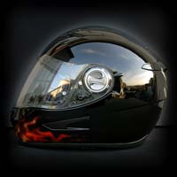 airbrush aerograf motorcycle motocykl helmet kask scorpion dragon smok ognie real flame