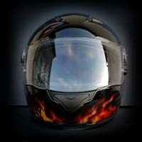 airbrush aerograf motorcycle helmet scorpion exo dragon smok truefire real flames