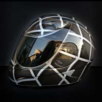 airbrush aerograf malowanie kasku motocykl helmet hjc is16 venom black graphite silver spiderman