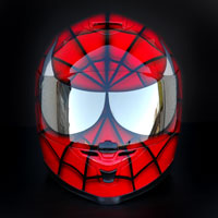 aerograf airbrush red spiderman kask helmet krakow