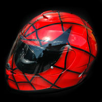 aerograf airbrush helmet kask spiderman