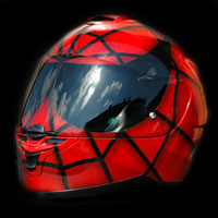 airbrush helmet spiderman