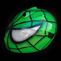 airbrush aerograf motorcycle motocykl kask helmet zielony green spiderman fullface