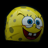 aerograf airbrush yellow HJC spongebob kask helmet trzebinia