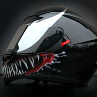 airbrush aerograf venom spiderman helmet