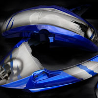 airbrush aerograf motocykl suzuki gsxr czachy czaszki aluminium metal